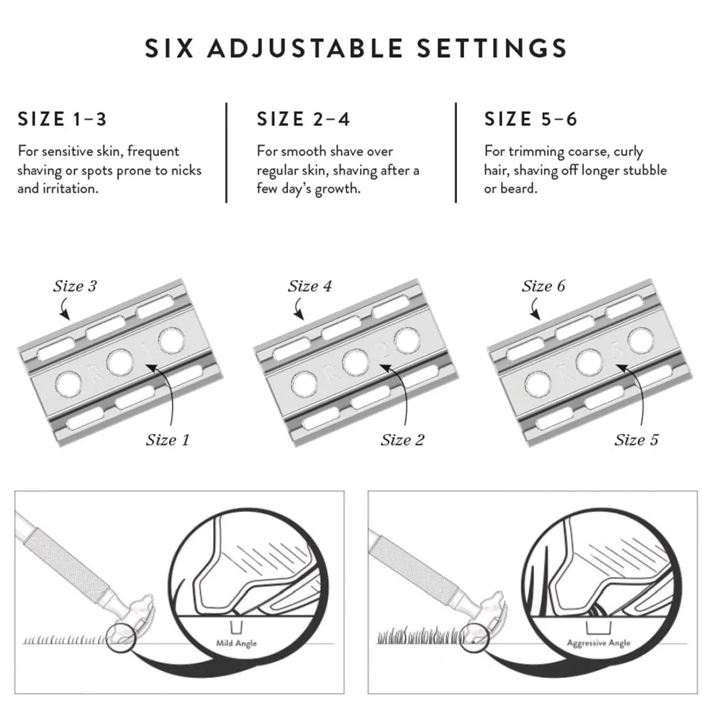 Rockwell Razors 6S Adjustable Stainless Steel Safety Razor