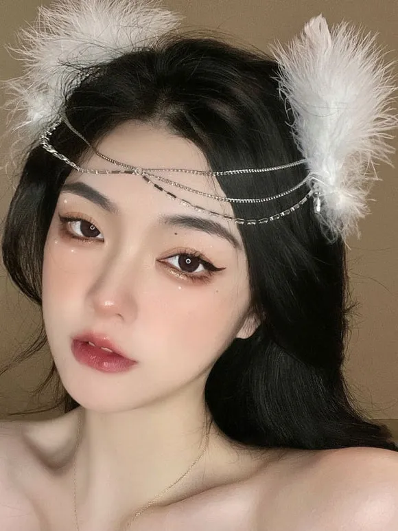 ROCOCO Style Lolita Accessories White Chains Headwear Metal Miscellaneous