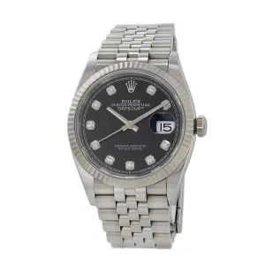 Rolex Datejust 36mm Ref. 126234 Stainless Steel and 18K White Gold Diamond Dial