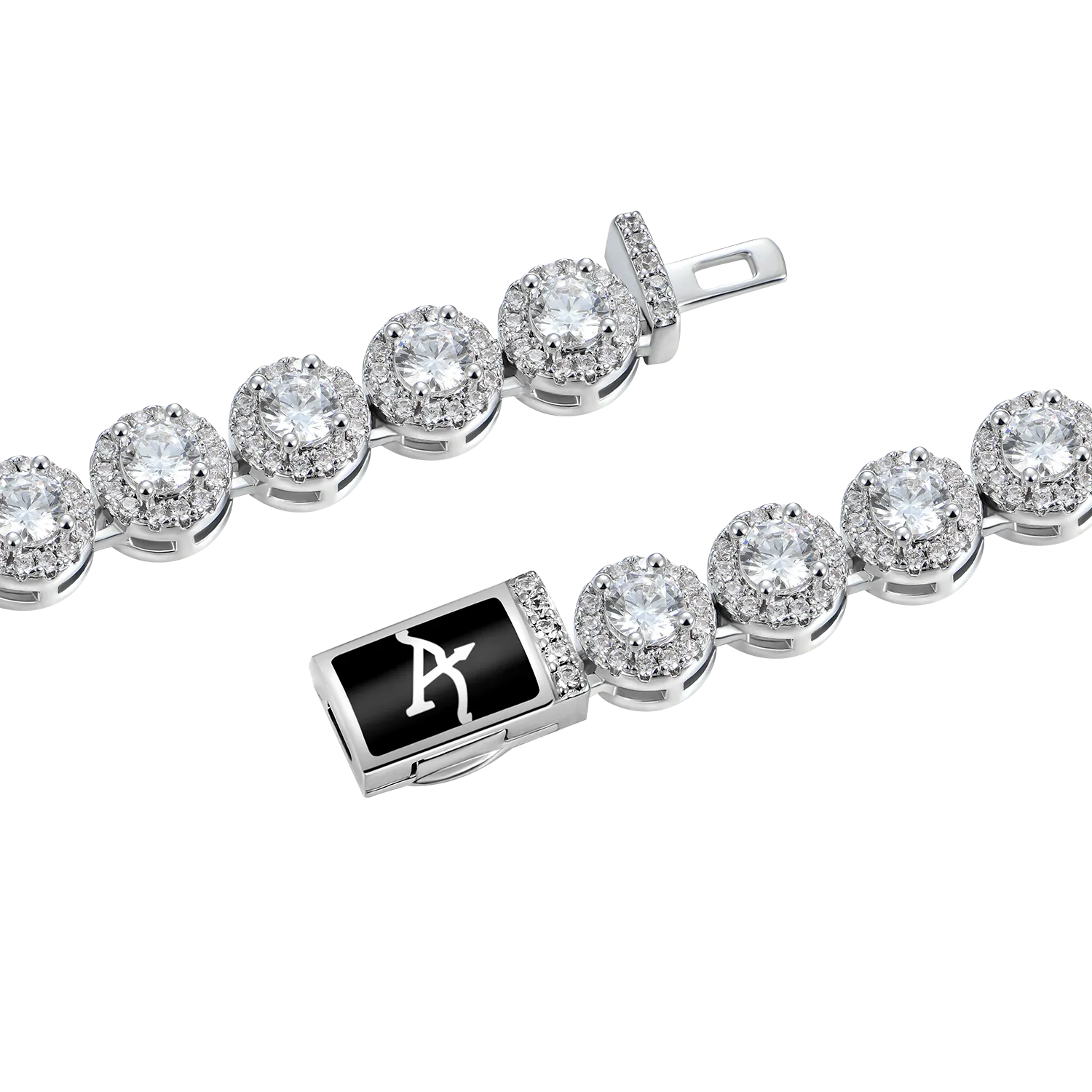 Round Cut Clustered Tennis Chain - 7mm