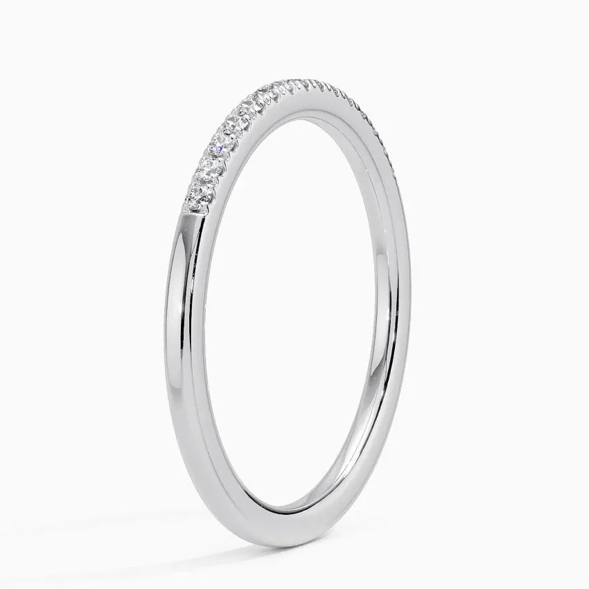 Round Pave Natural Diamond Eternity Band (1/4 way around)