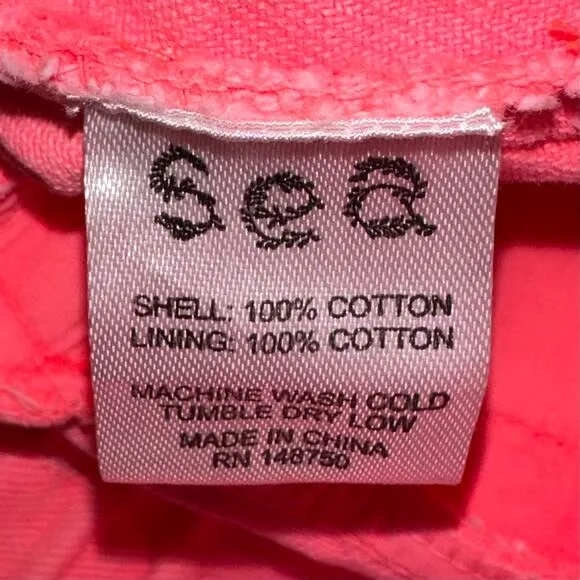 Sea New York Neon Pink Acid Wash Raw Edge Ruffle Denim Shorts