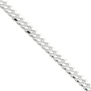Silver 8.50-mm Solid Domed Link Curb Chain