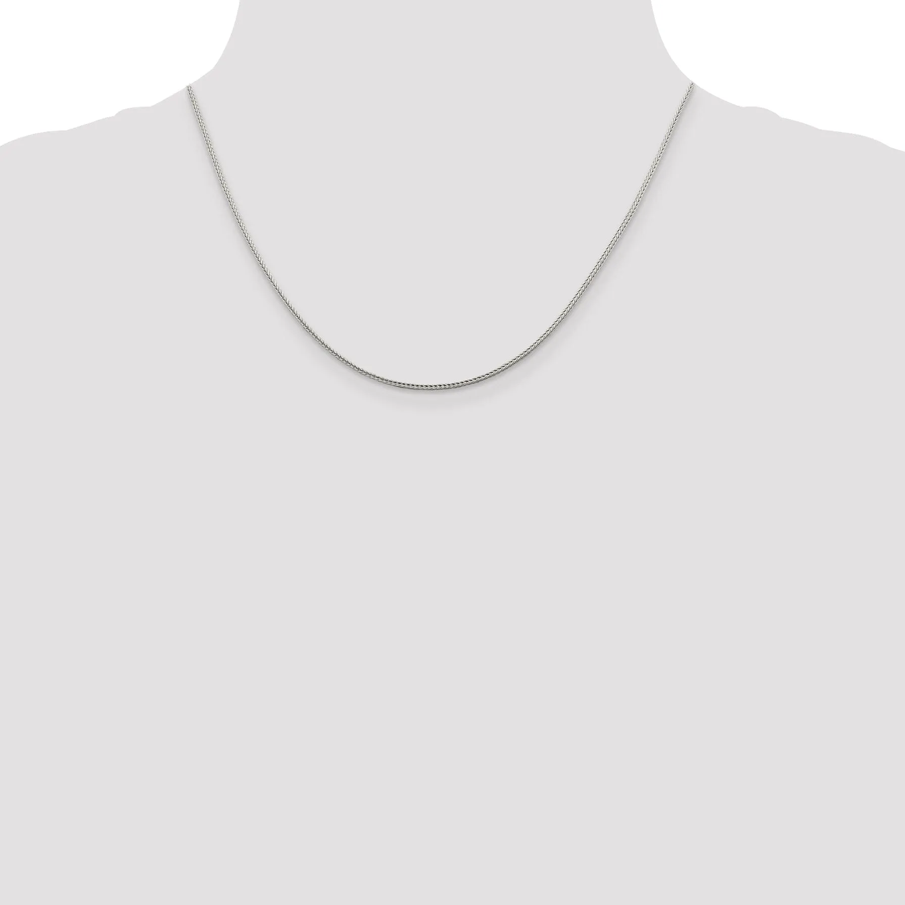 Silver D.C 1.45-mm Solid Round Franco Chain