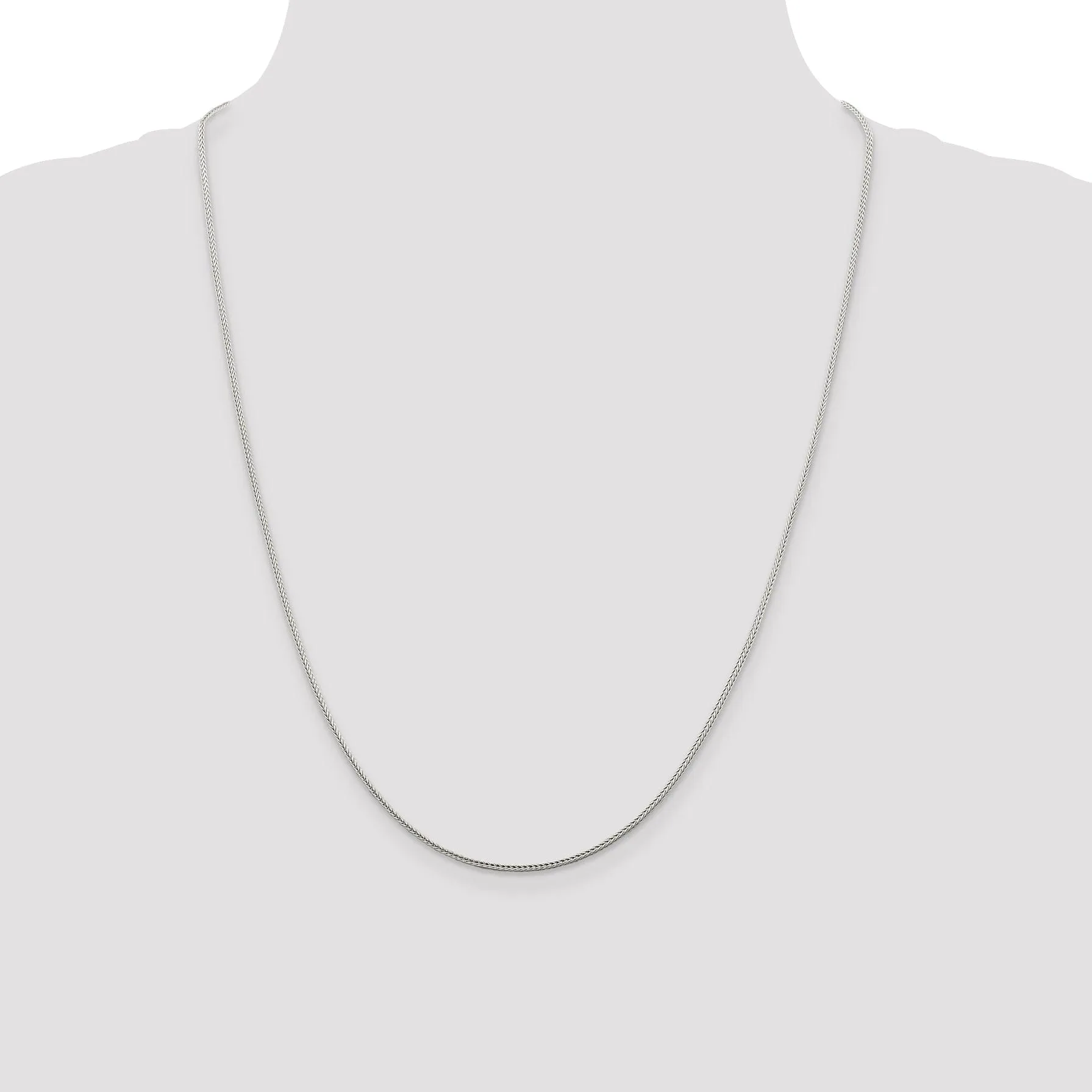 Silver D.C 1.45-mm Solid Round Franco Chain