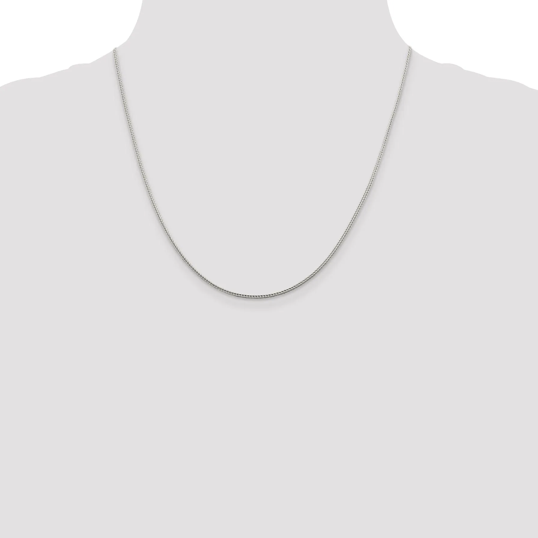Silver D.C 1.45-mm Solid Round Franco Chain
