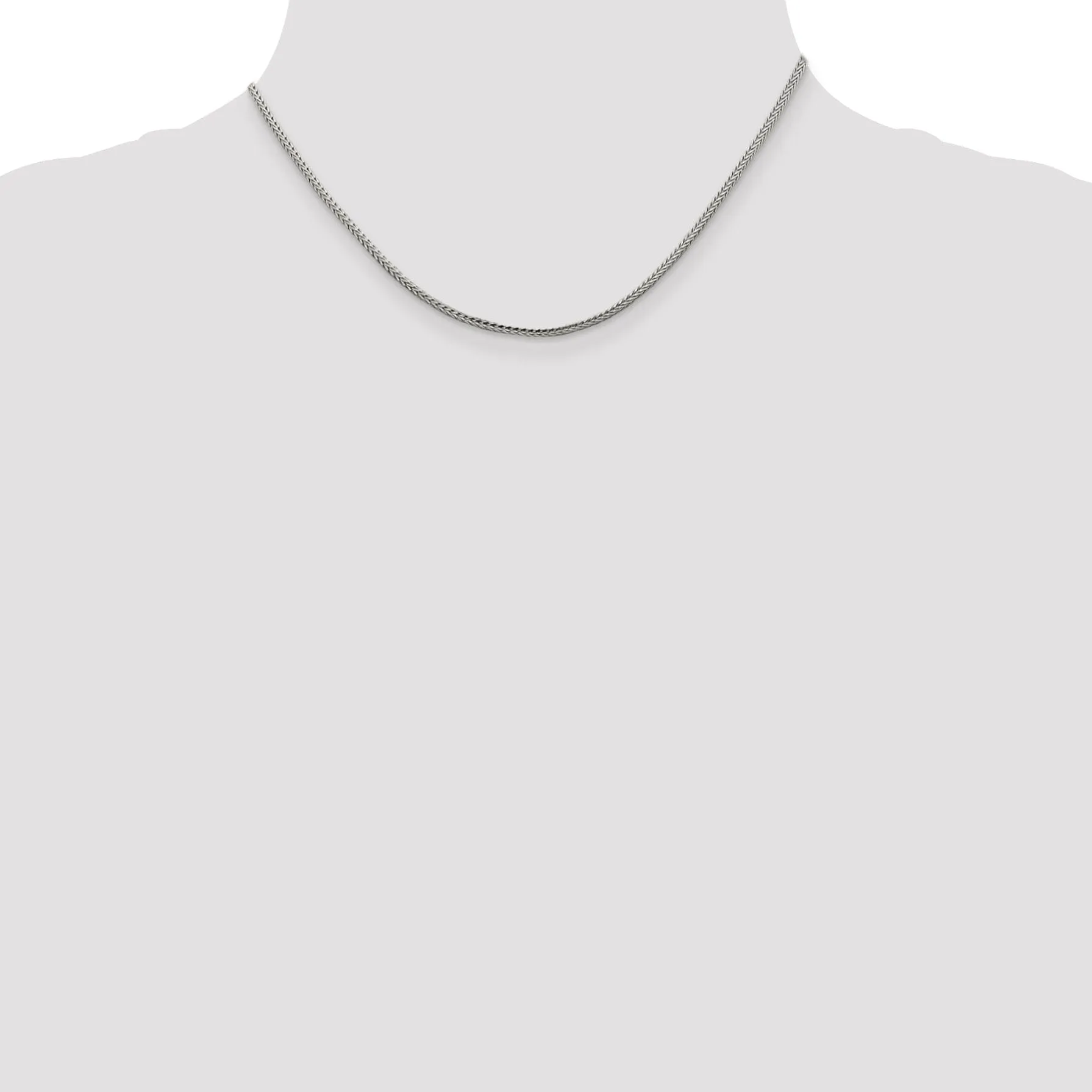 Silver D.C 2.00-mm Solid Round Franco Chain