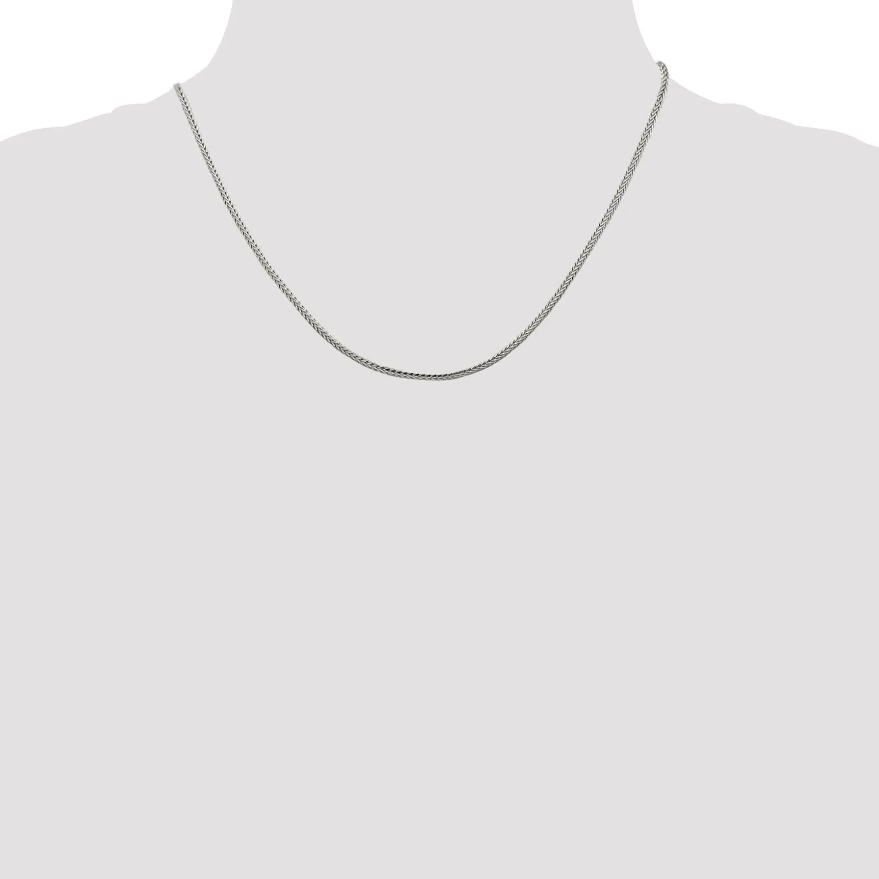 Silver D.C 2.00-mm Solid Round Franco Chain