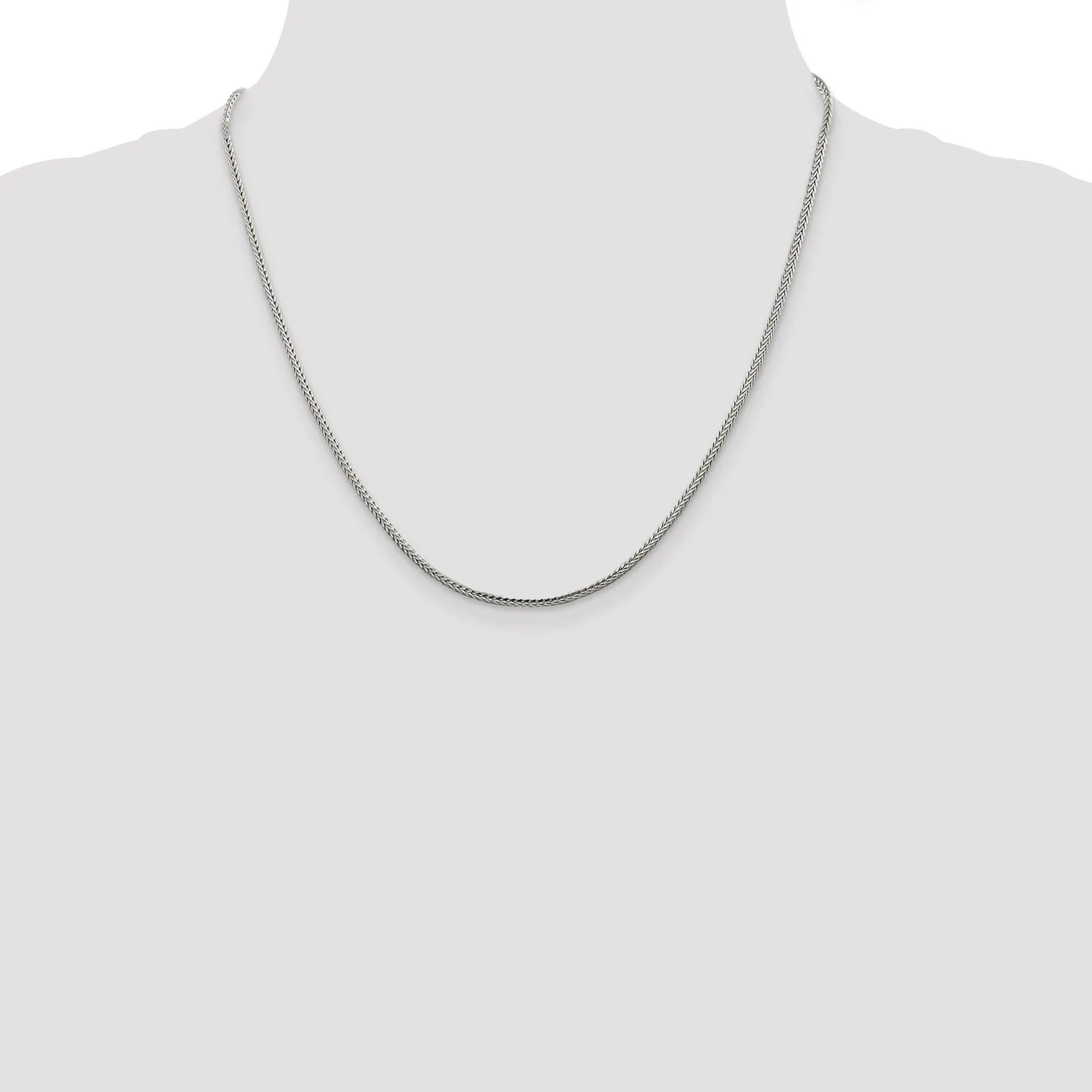 Silver D.C 2.00-mm Solid Round Franco Chain
