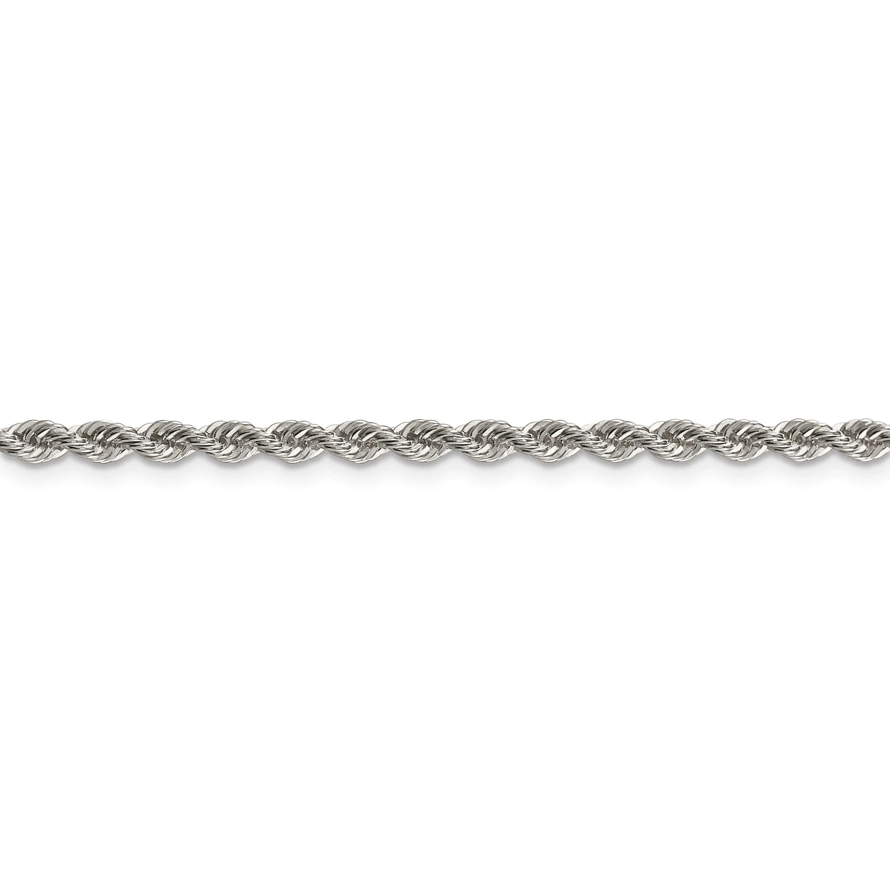 Silver D.C 3.00-mm Solid Twisted Rope Chain