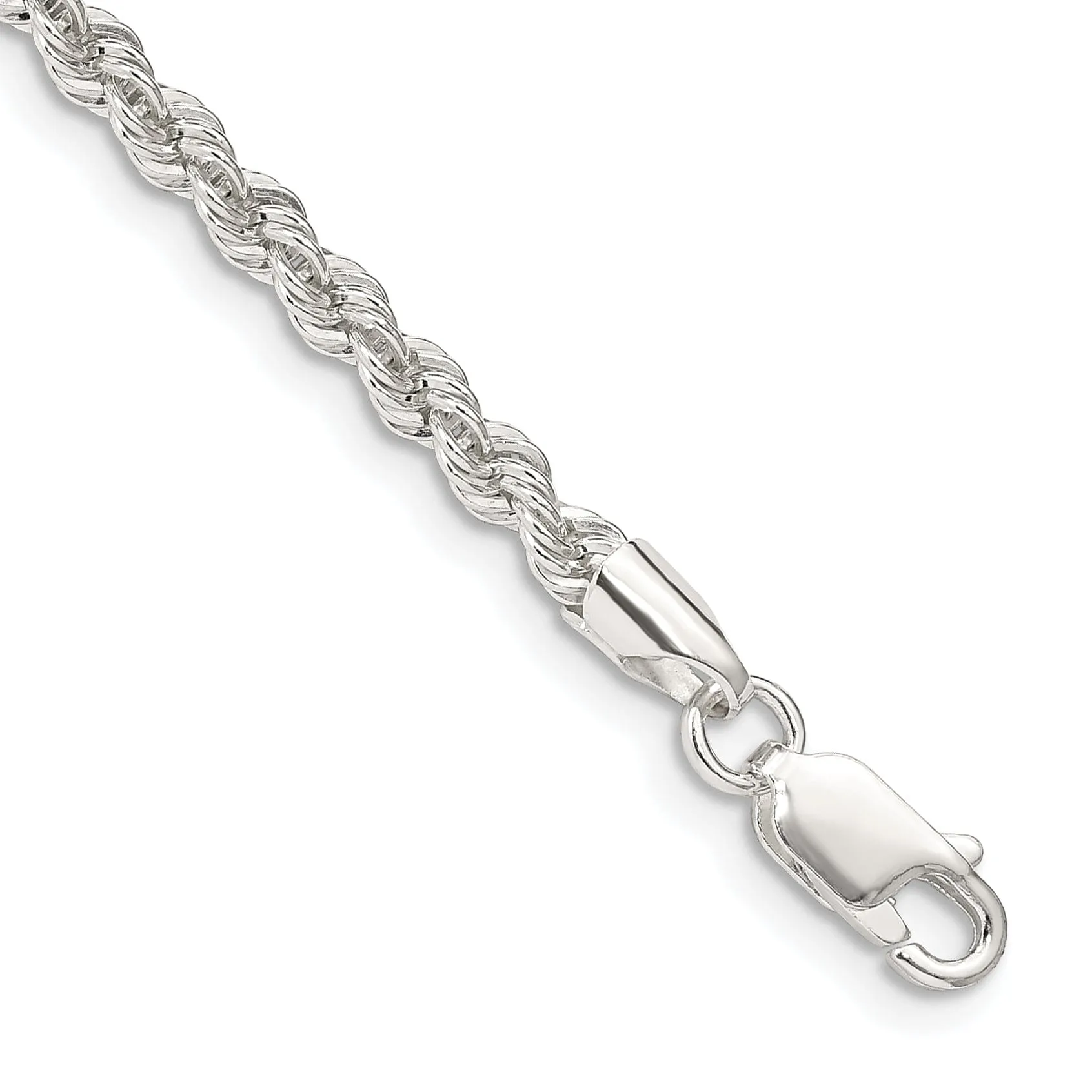 Silver D.C 3.00-mm Solid Twisted Rope Chain
