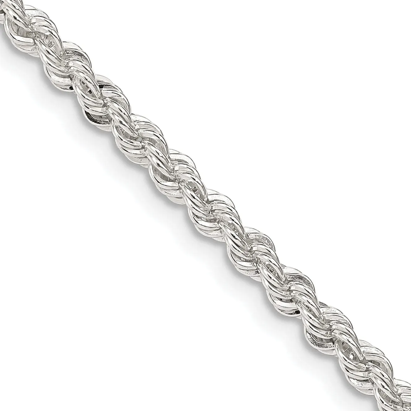 Silver D.C 3.00-mm Solid Twisted Rope Chain
