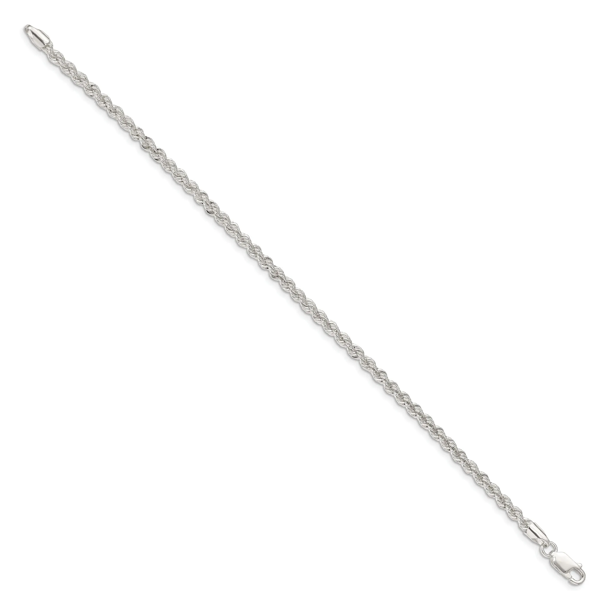 Silver D.C 3.00-mm Solid Twisted Rope Chain
