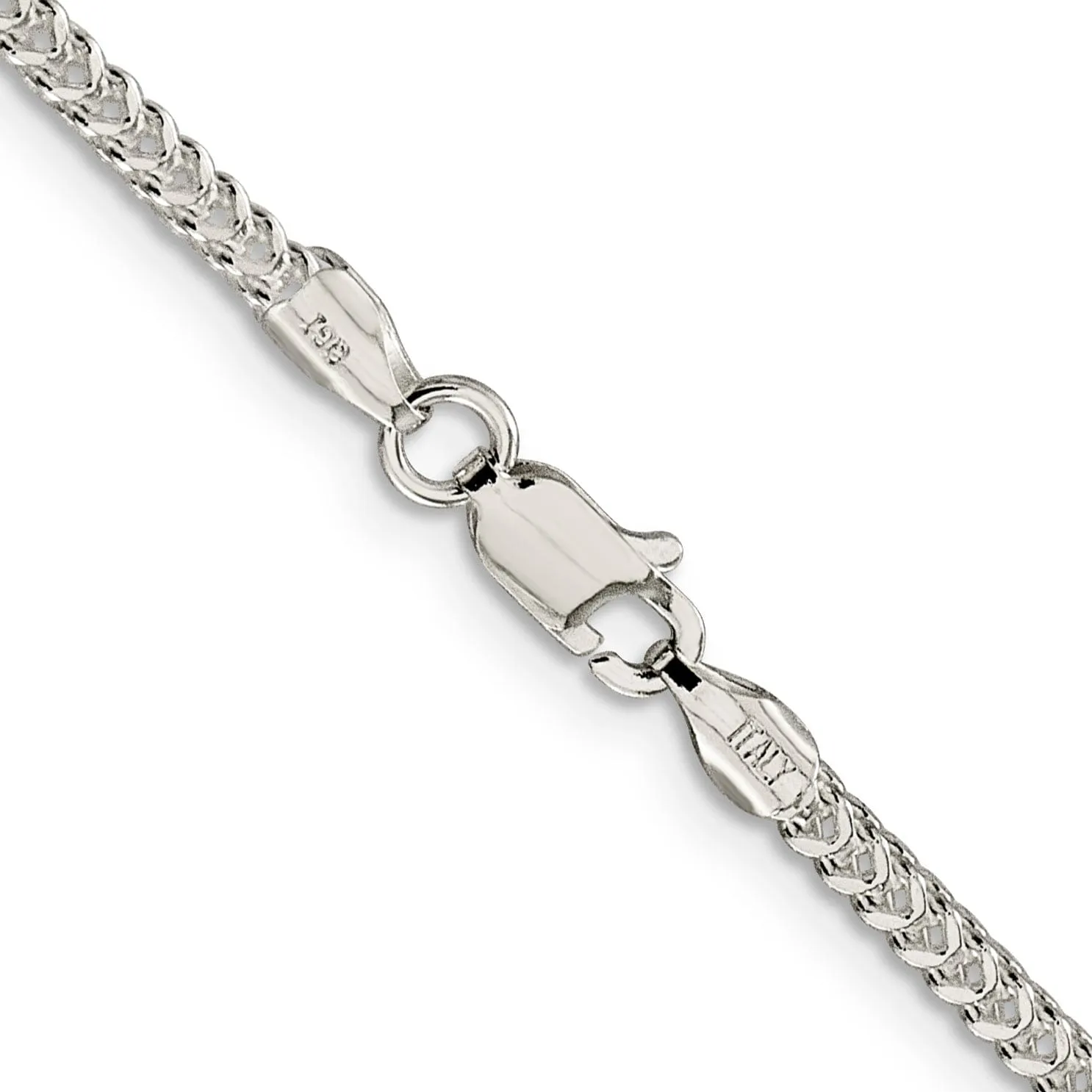 Silver Polish 2.00-mm Solid Square Franco Chain