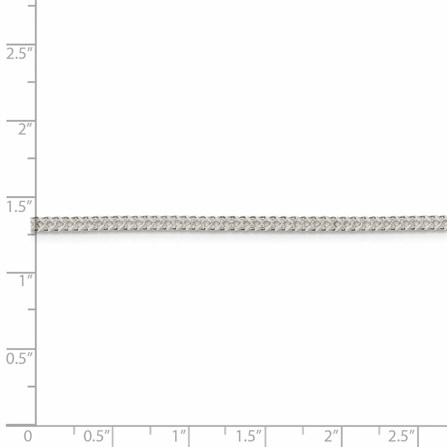 Silver Polish 2.00-mm Solid Square Franco Chain