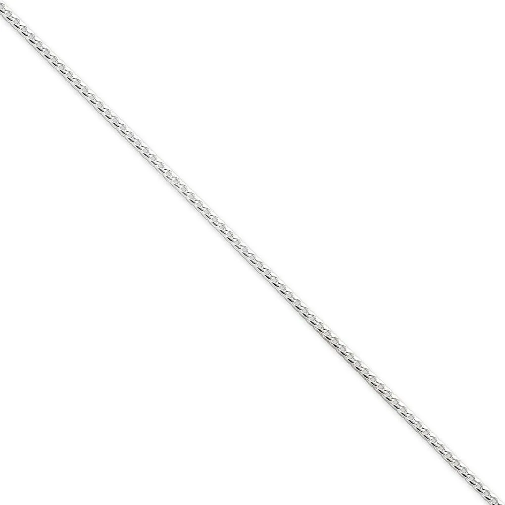 Silver Polish 2.00-mm Solid Square Franco Chain