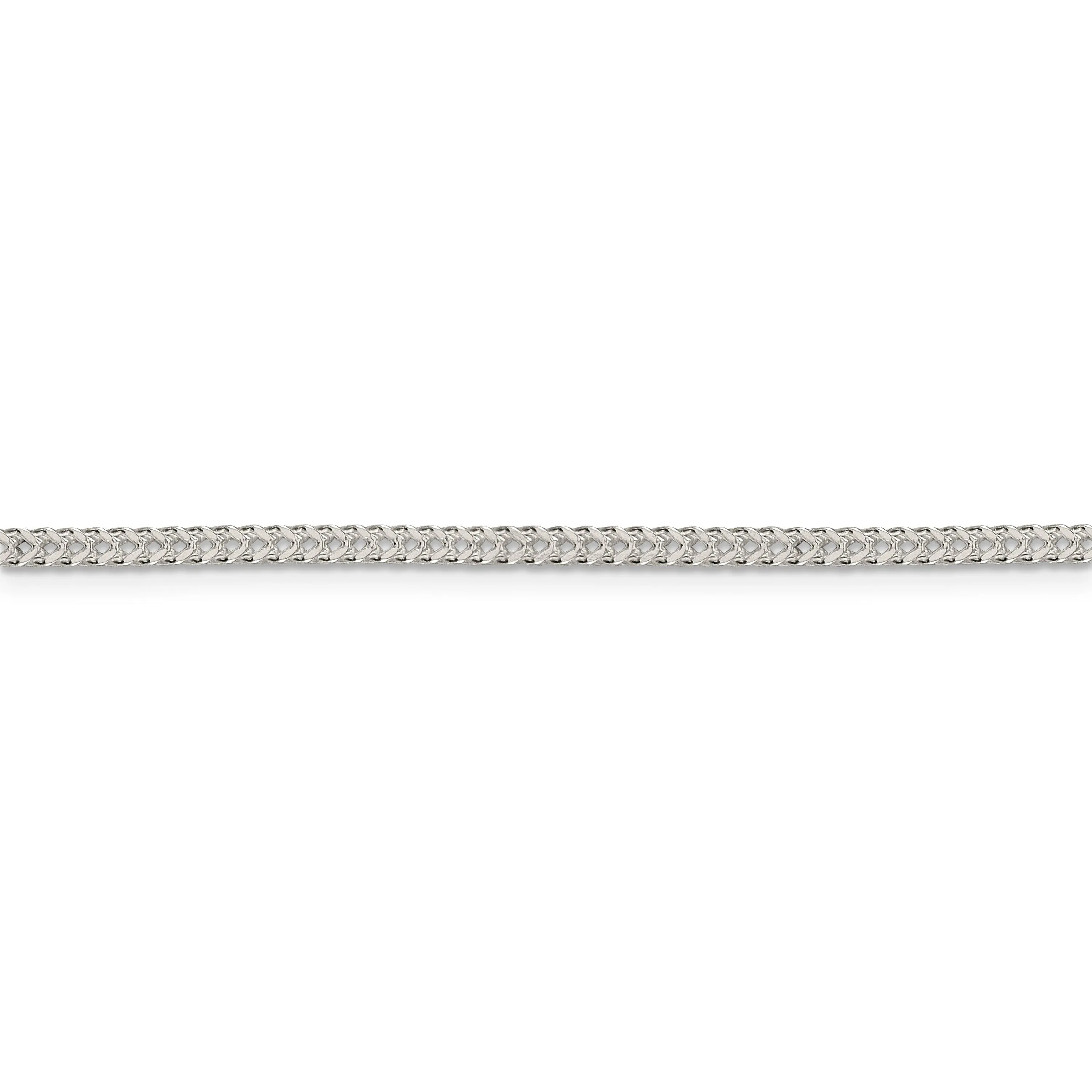 Silver Polish 2.00-mm Solid Square Franco Chain