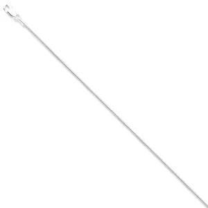 Silver Polish Solid 1.25-mm Round Snake Chain