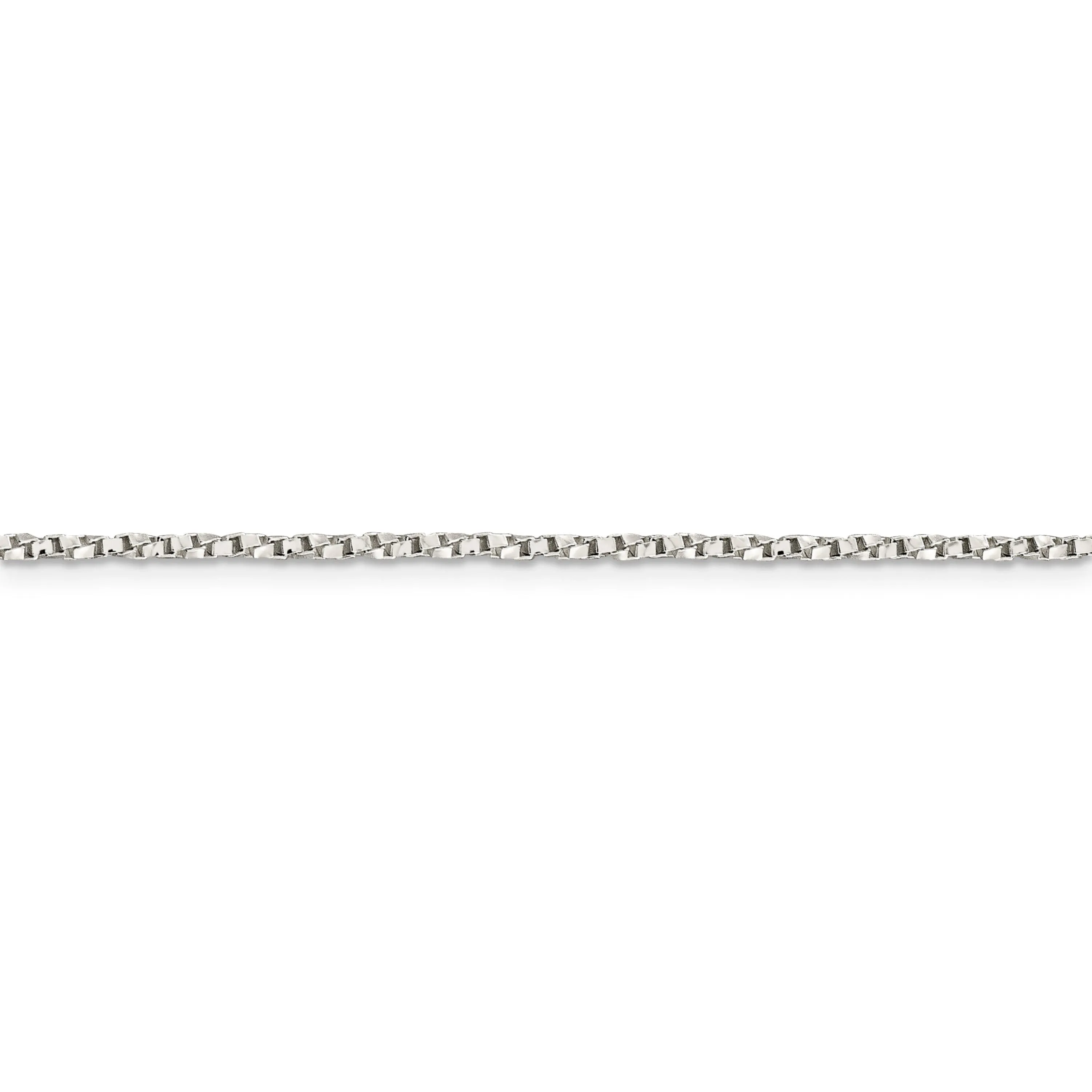 Silver Polished 1.75-mm Twisted Box Chain