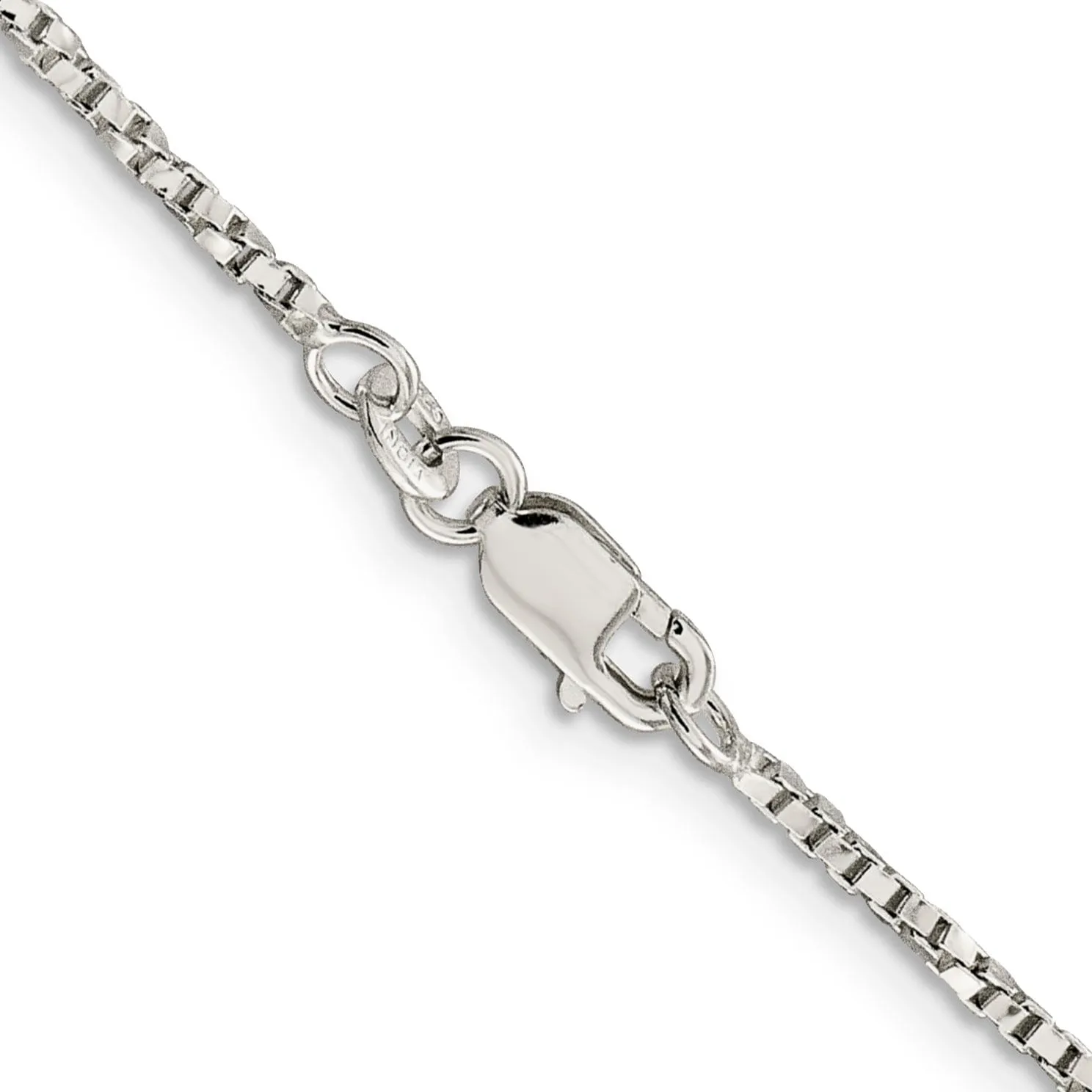 Silver Polished 1.75-mm Twisted Box Chain