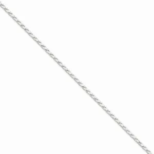 Silver Polished 2.25-mm Solid Flat Rope Chain