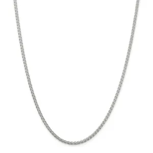 Silver Polished 2.50-mm Solid Round Spiga Chain