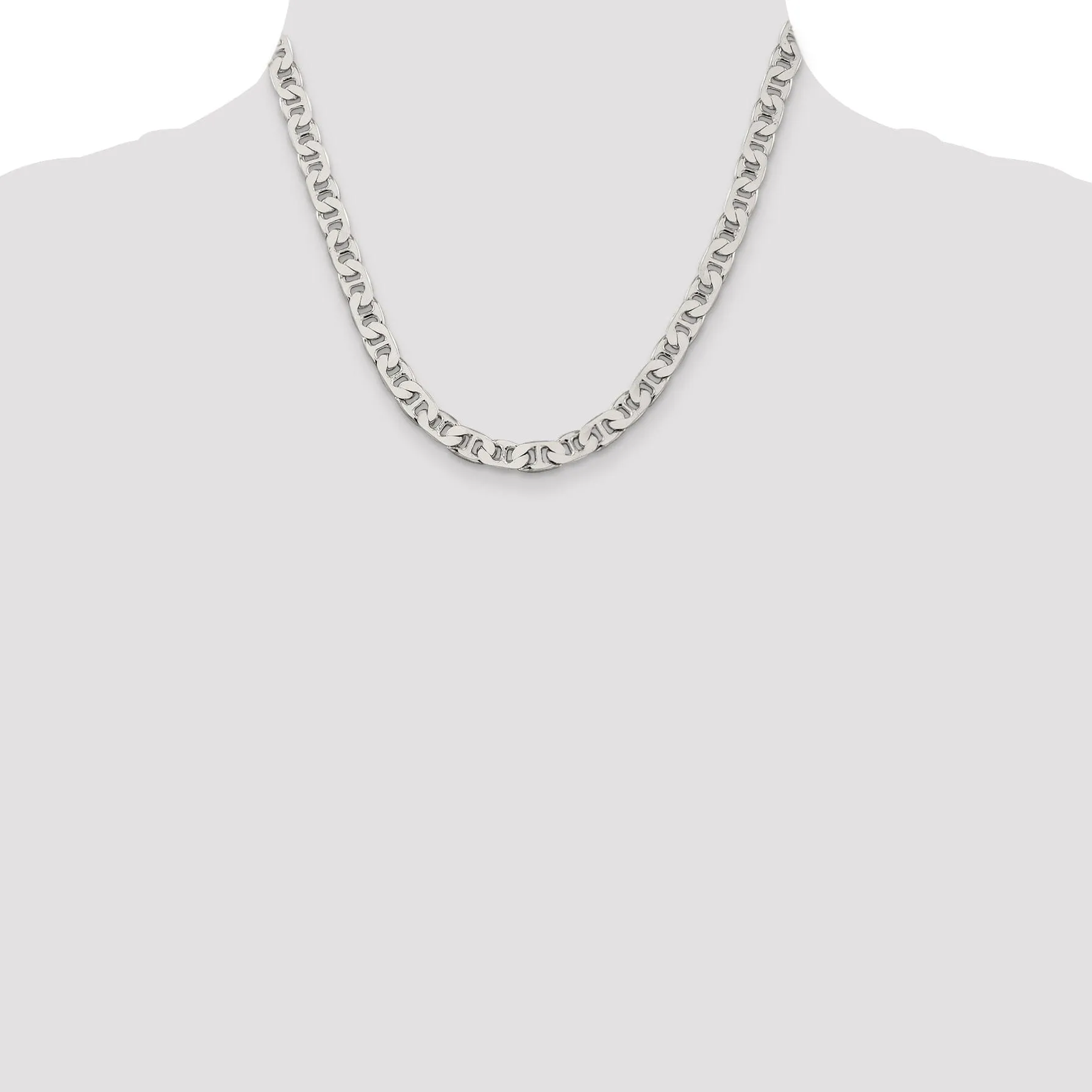 Silver Polished 6.50-mm Anchor Chain