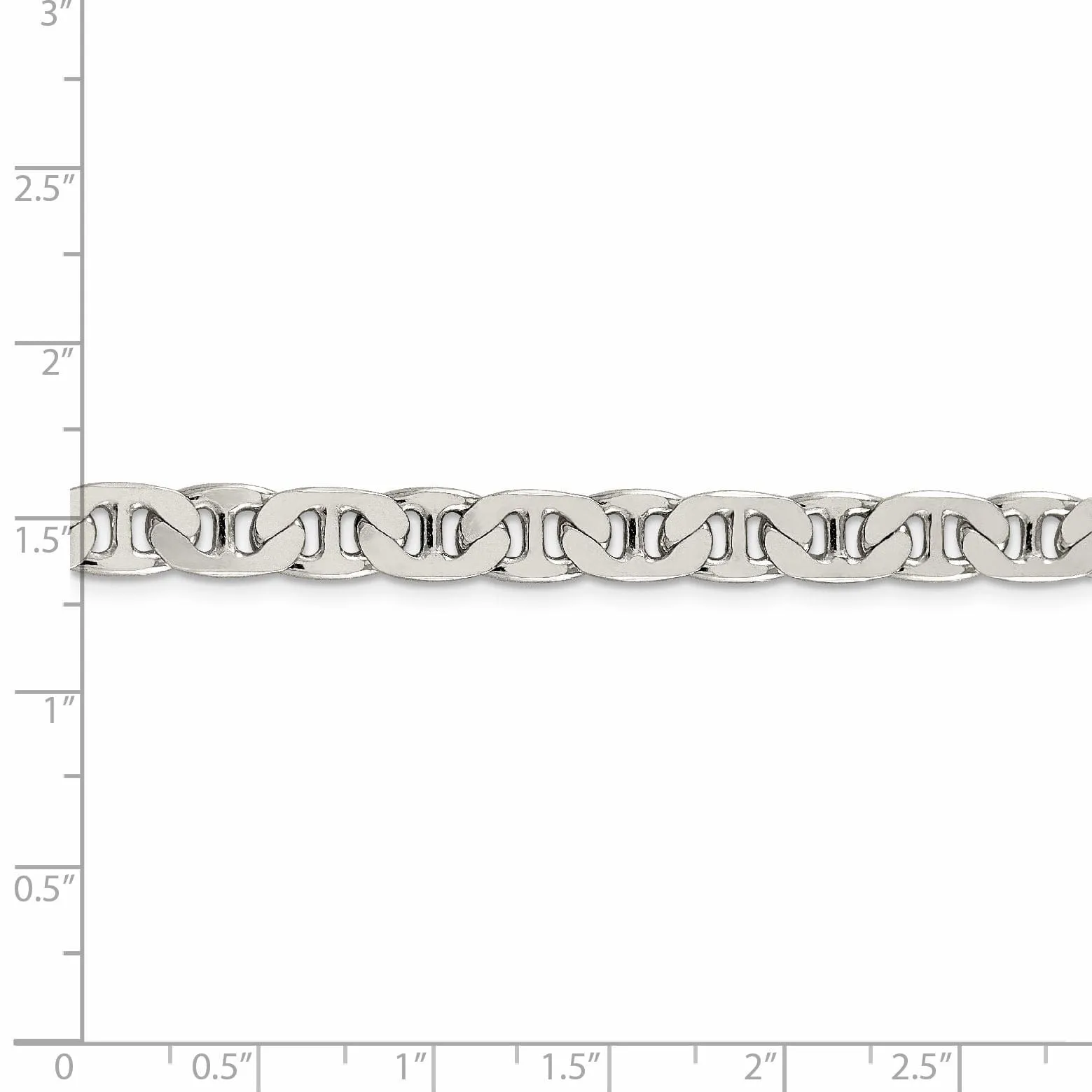 Silver Polished 6.50-mm Anchor Chain