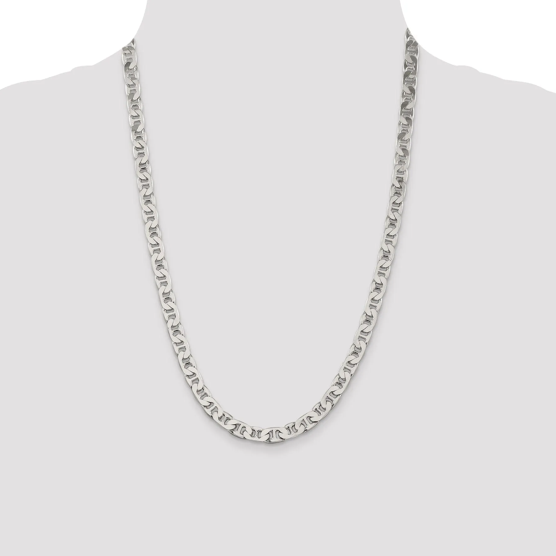 Silver Polished 6.50-mm Anchor Chain