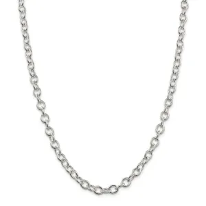 Silver Polished 6.80-mm Oval Cable chain