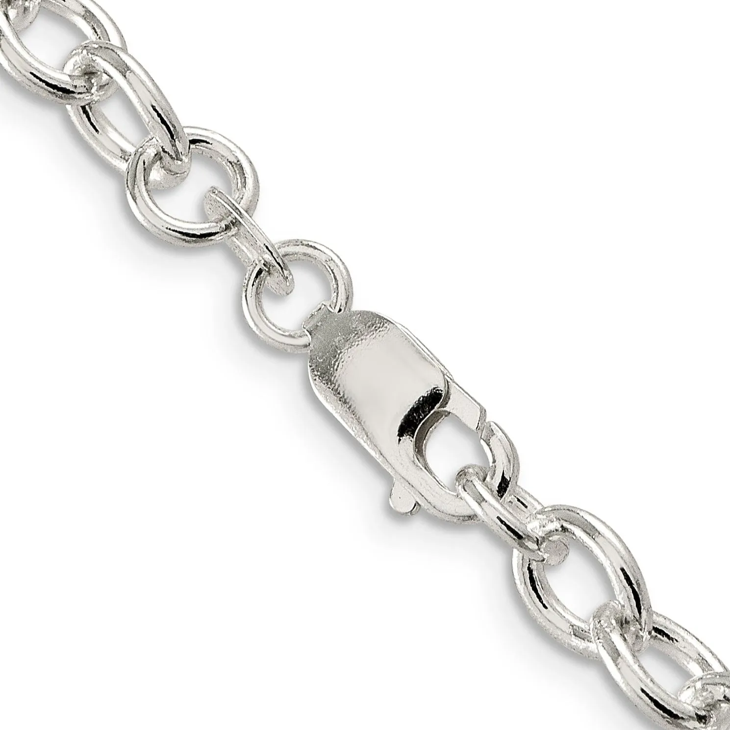Silver Polished 6.80-mm Oval Cable chain