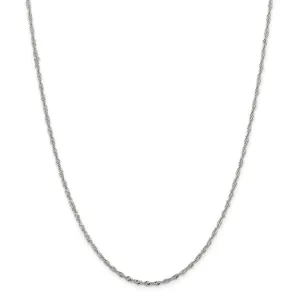 Silver Polished Twisted 2.00mm Singapore Chain