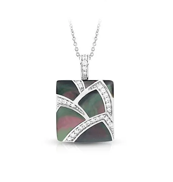 SIRENA BLACK MOTHER-OF-PEARL PENDANT