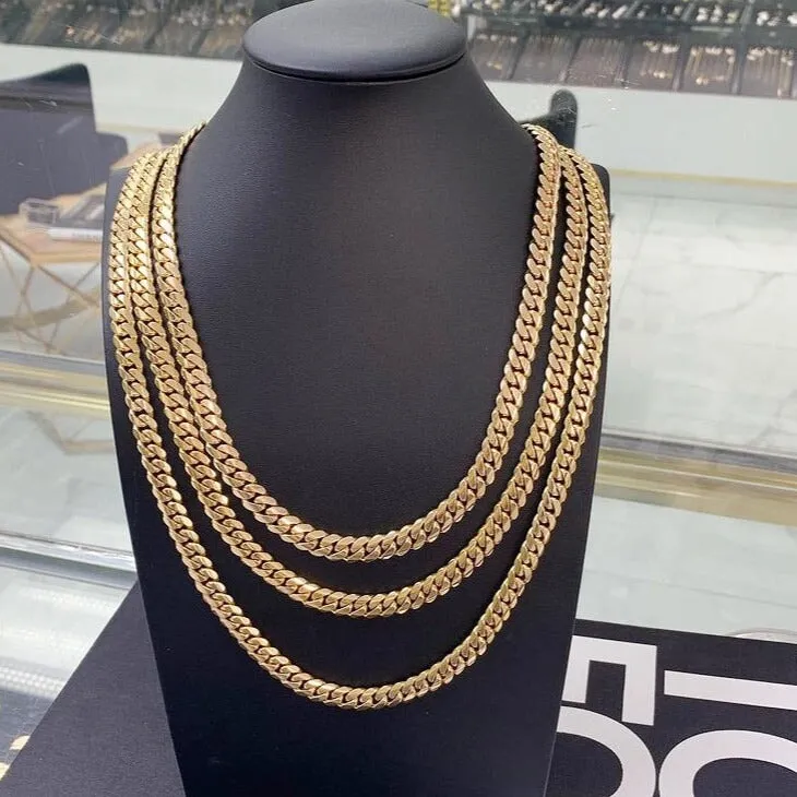 Solid 14K Gold Cuban Link Chain - 12MM