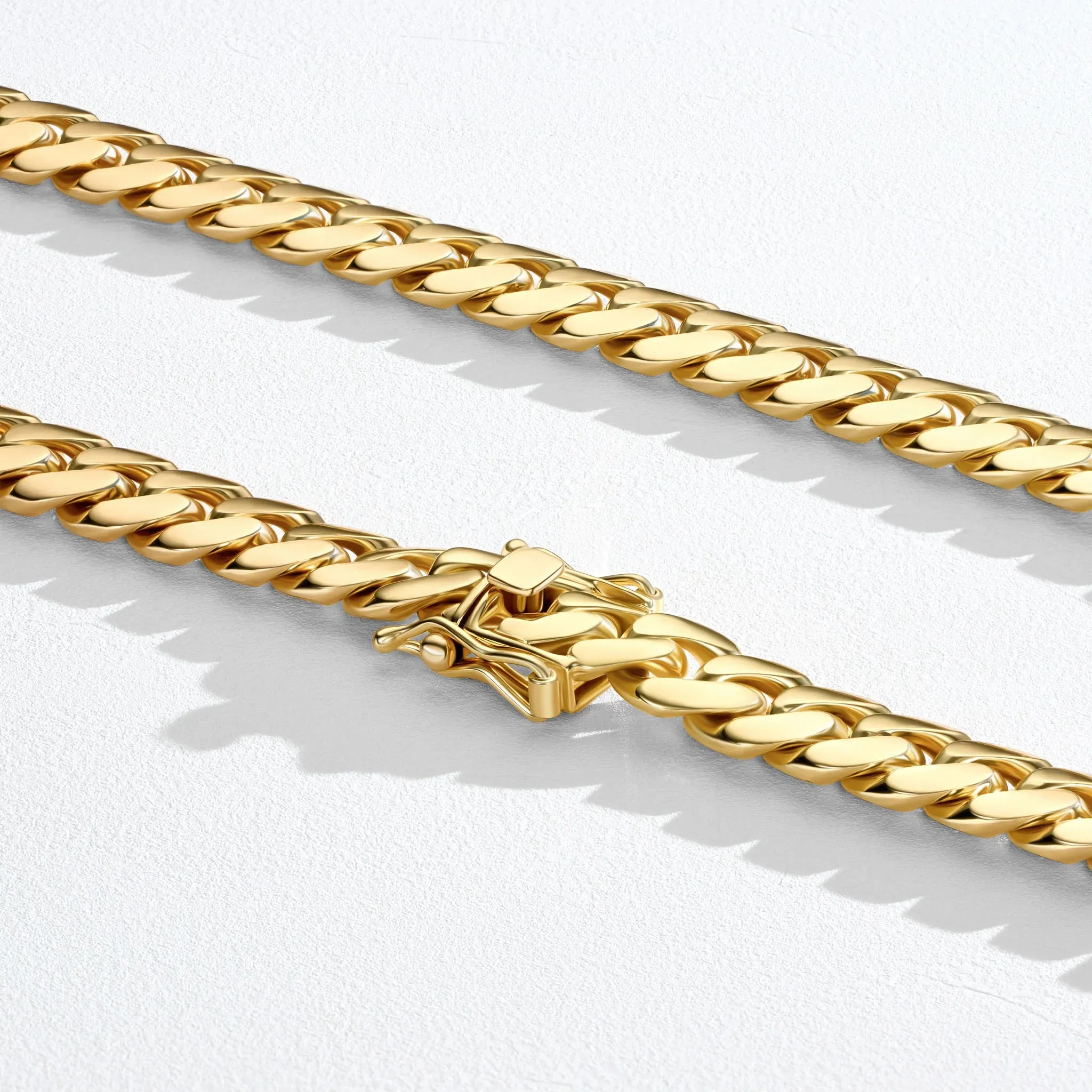 Solid 14K Gold Cuban Link Chain - 12MM