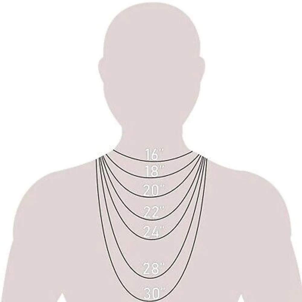 SOLID 14K WHITE GOLD 18" ROPE CHAIN