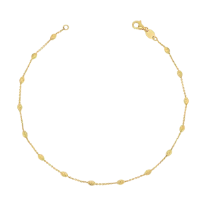 Spaced Mooncut Bead Anklet
