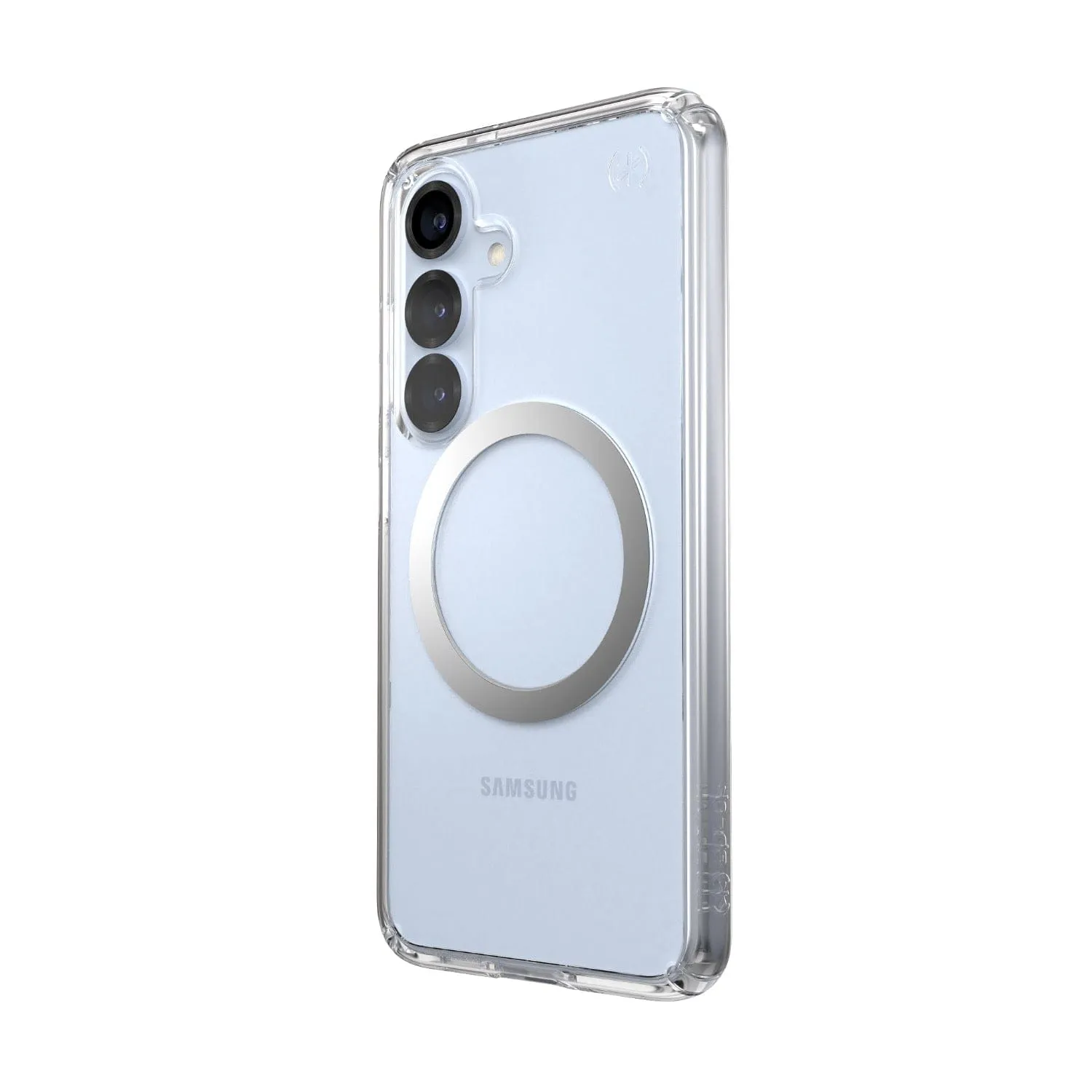 Speck Presidio Perfect Clear Magnet Case for Samsung Galaxy S25  – Clear & Chrome