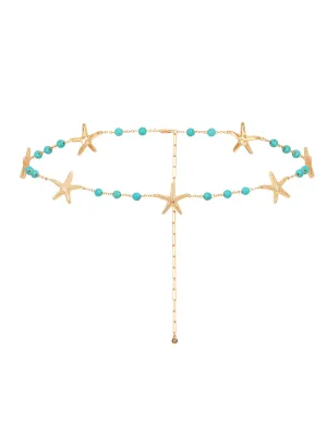 Starfish and Turquoise Bead Waist Chain