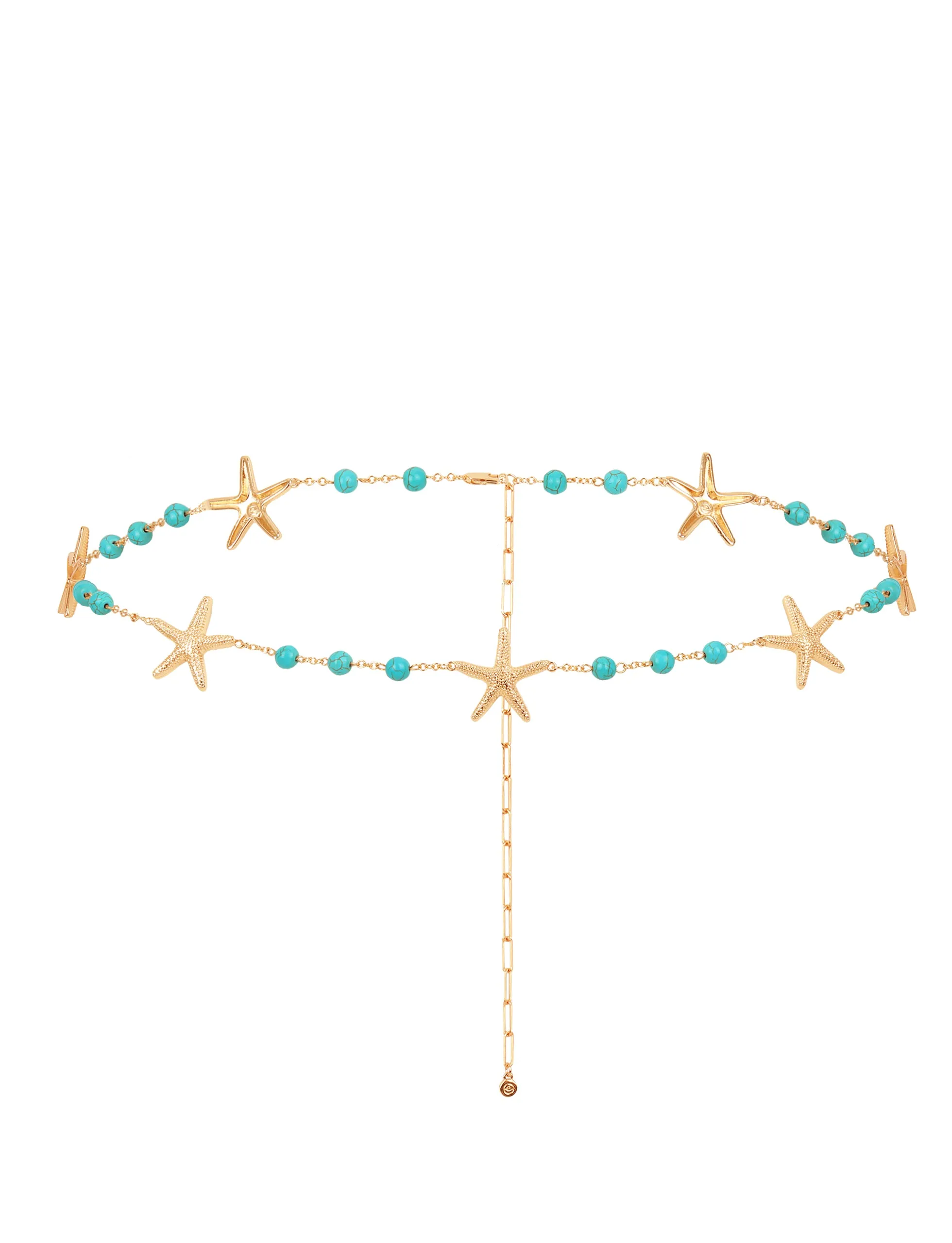 Starfish and Turquoise Bead Waist Chain