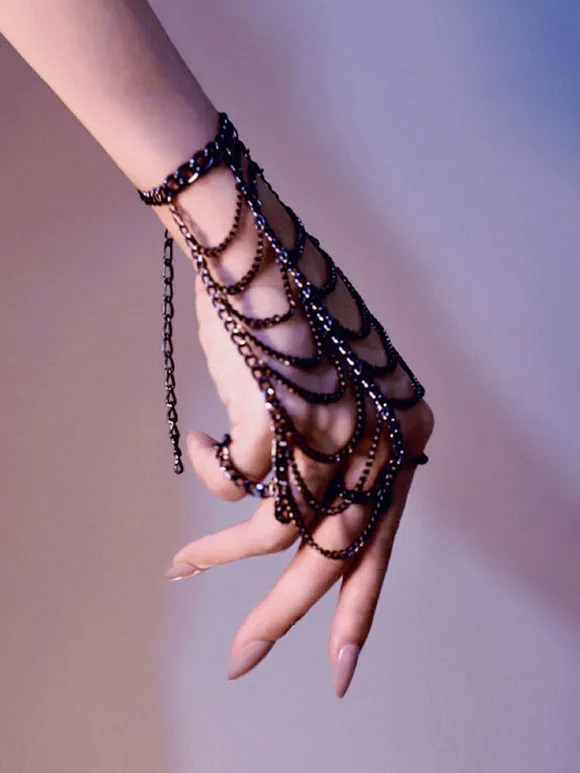 Steampunk Lolita Accessories Silver Chains Metal Accessory Miscellaneous