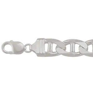 Sterling Silver (10mm) Marine Anchor Link Chain (20" - 26")