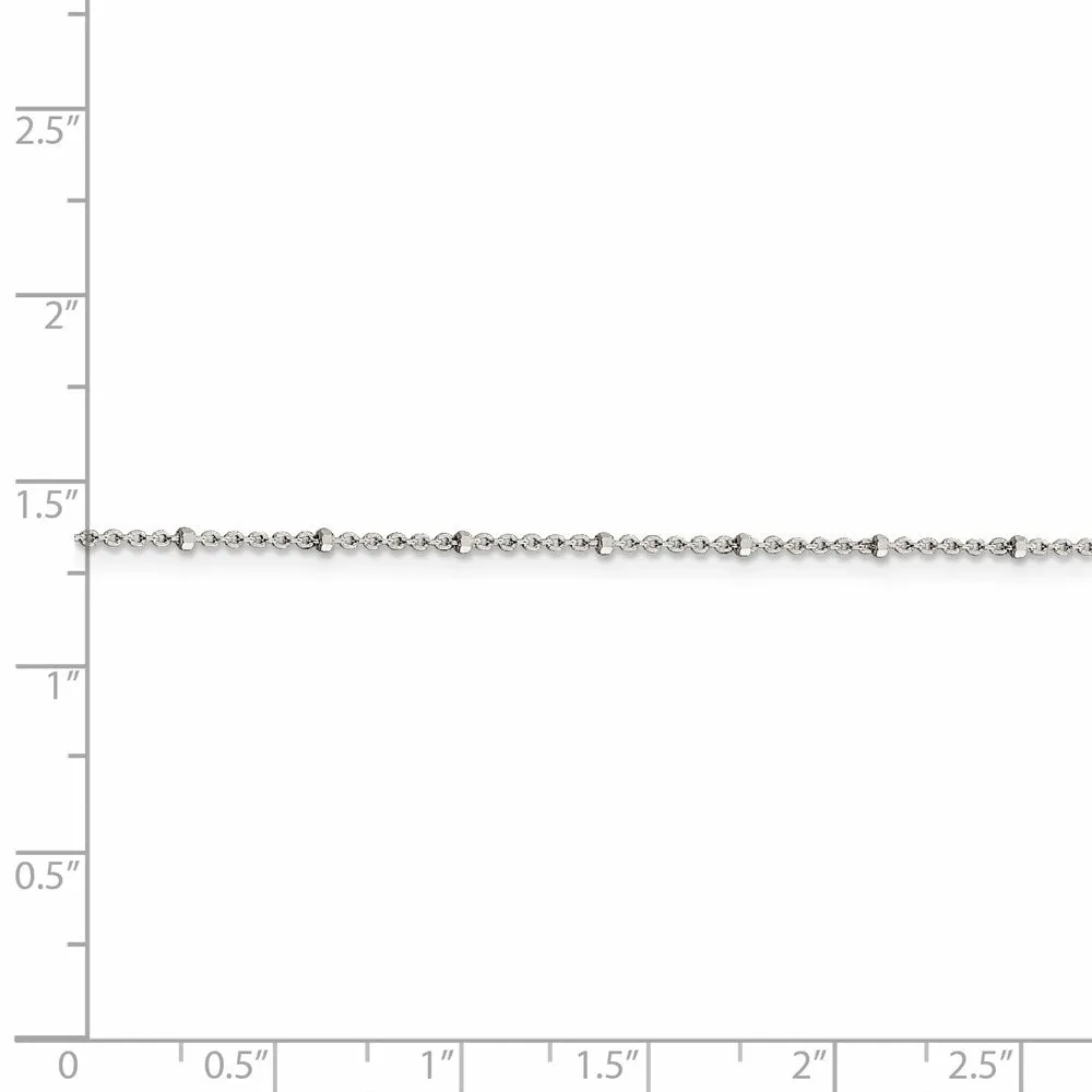 Sterling Silver 1.25mm Rolo with Beads Chain