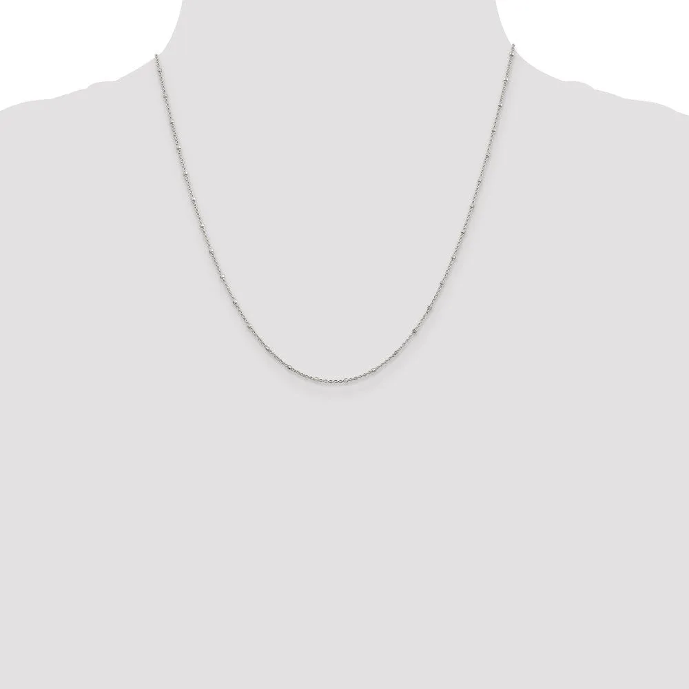 Sterling Silver 1.25mm Rolo with Beads Chain