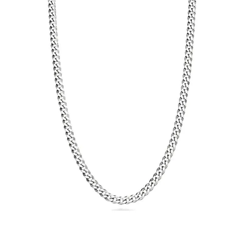 Sterling Silver 18" 3.8mm Curb Link Chain