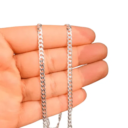 Sterling Silver 18" 3.8mm Curb Link Chain