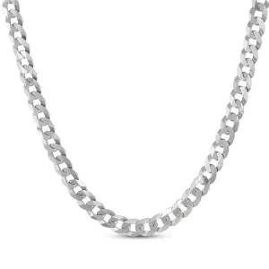 Sterling Silver 20" 6.7mm Men's Curb Link Chain