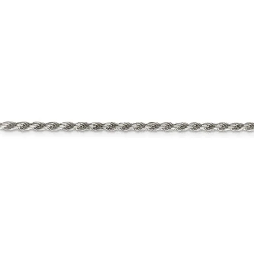 Sterling Silver (2.3mm) Diamond Cut Rope Chains