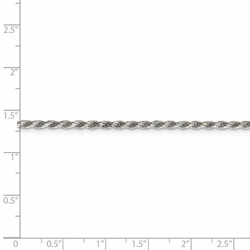 Sterling Silver (2.3mm) Diamond Cut Rope Chains