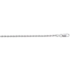 Sterling Silver (2.3mm) Diamond Cut Rope Chains